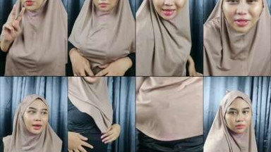 Hijab style hijabers Bunda Keisha outfit simple habis melahirkan menyapa para penggemar