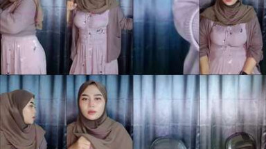 Hijab style Bunda Keisha outfit simple manja joget sampai keringetan